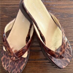 Taryn Rose Brown Leopard Print Sandals size 7